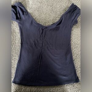 Forever 21 Navy Blue Off The Shoulder Top
